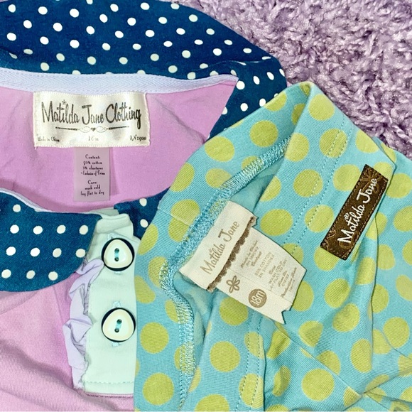 18m Matilda Jane Lavender Tank & Ruffle Polka Dot Leggings Matching Set Outfit - Picture 8 of 8